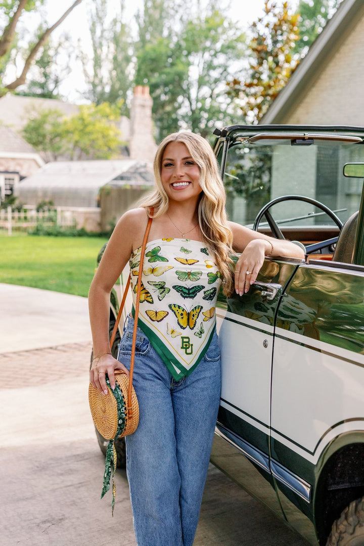 Baylor University - Butterfly Square Silk Scarf