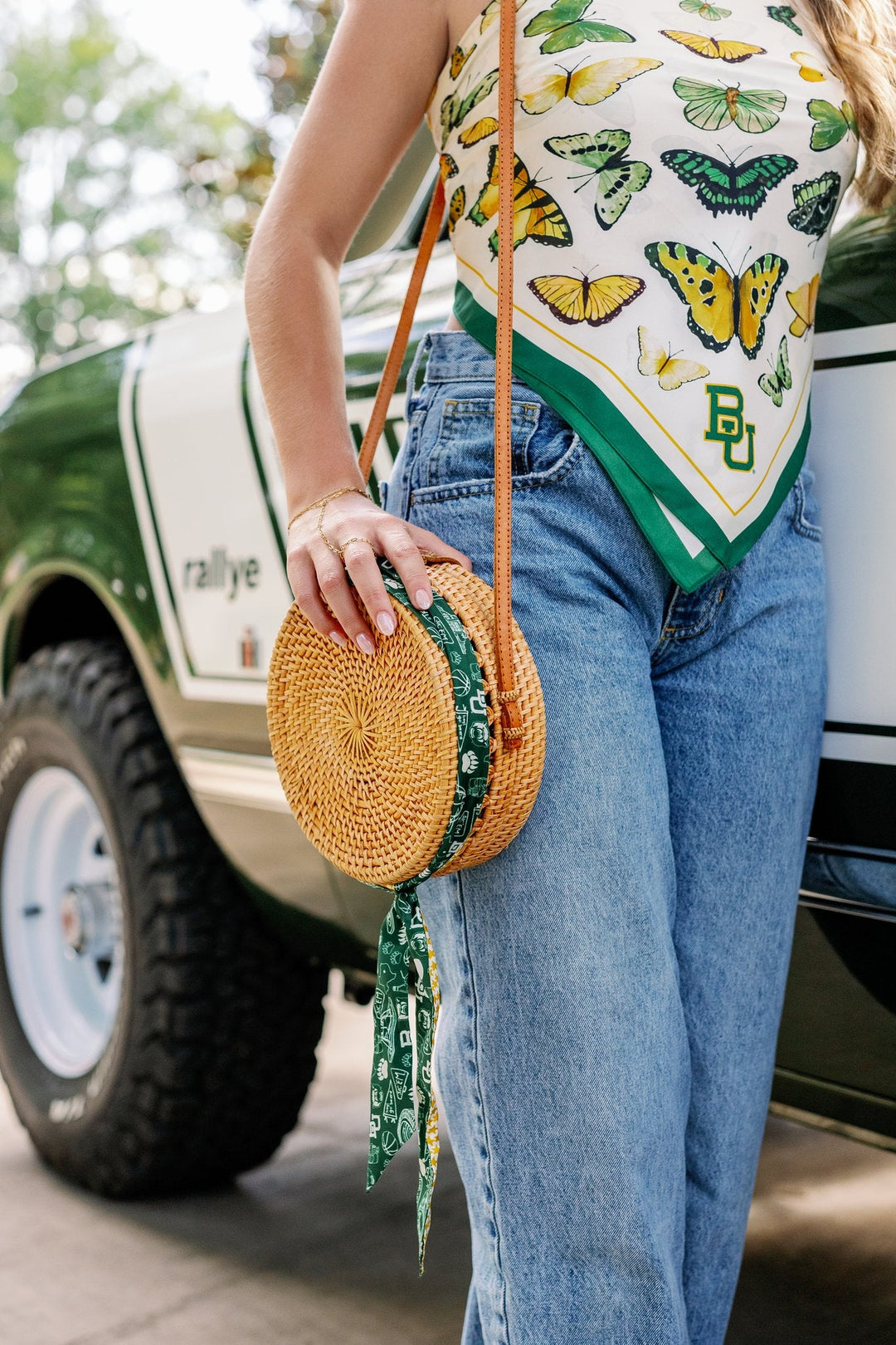 Baylor University - Butterfly Square Silk Scarf