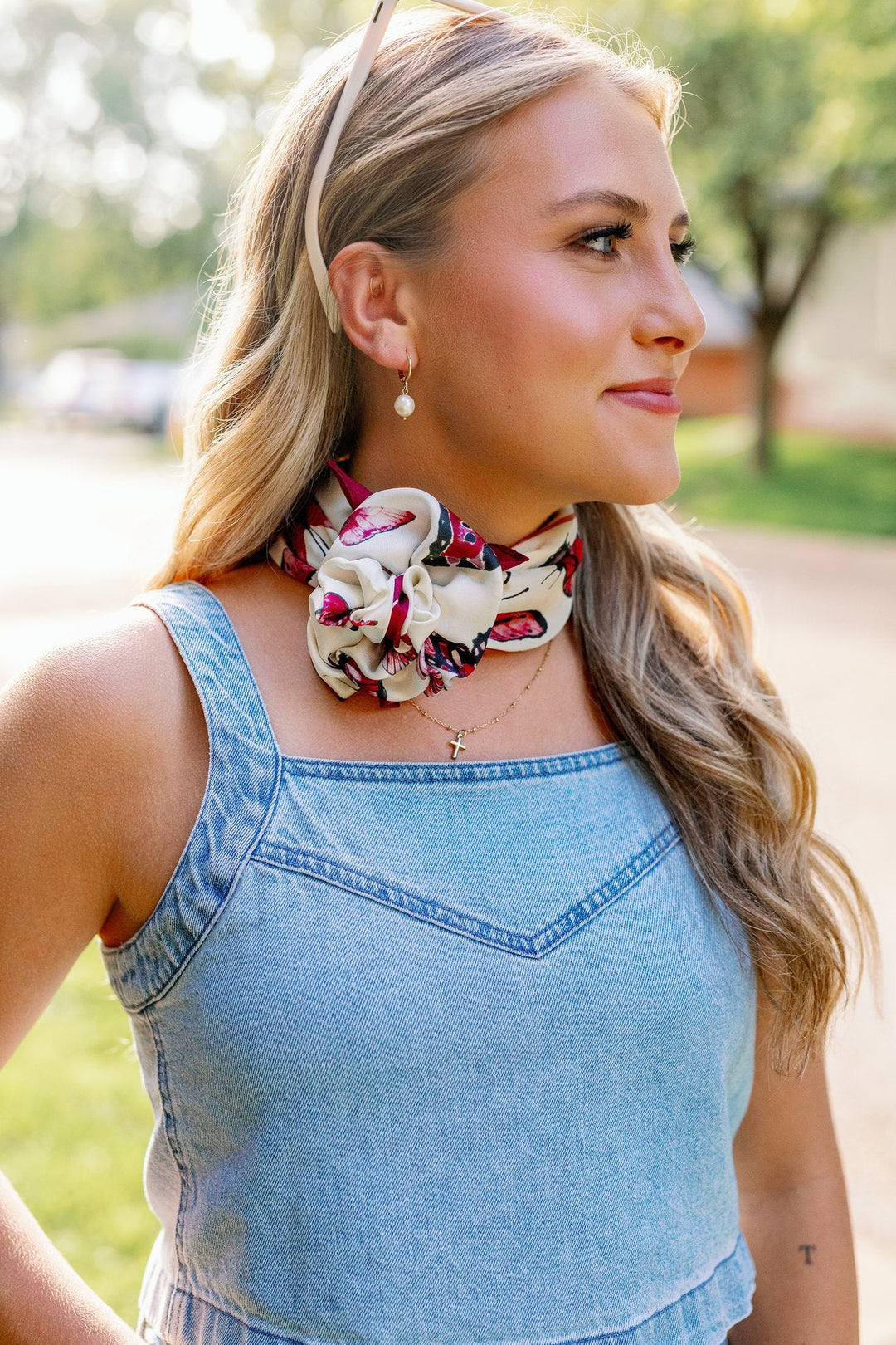 West Texas A&M University (WTAMU) - Butterfly Square Silk Scarf
