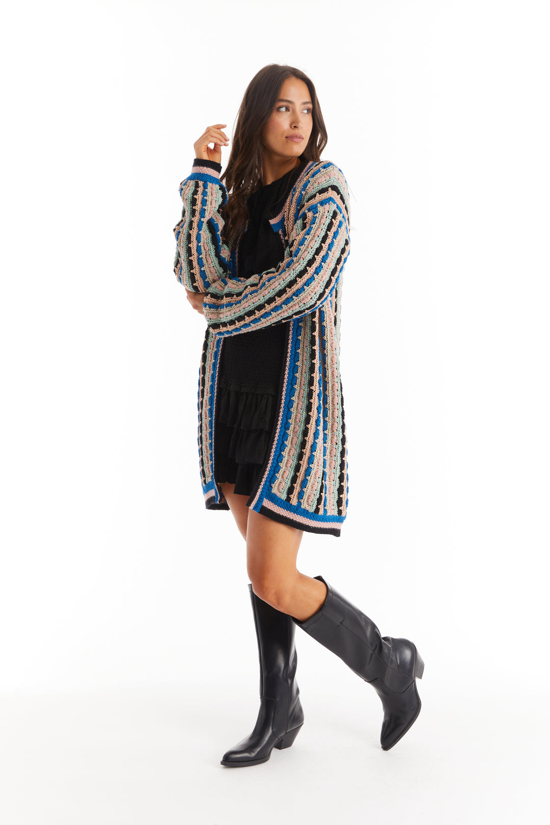 white red striped dress Lenora Dress